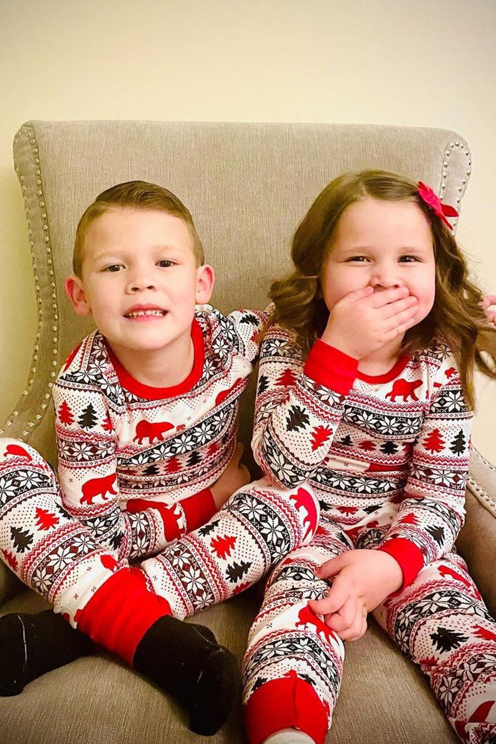 Christmas Long Sleeve Jumpsuit - Children Matching Pajamas