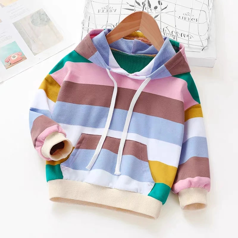 Hooded Sweatshirt Autumn Spring Multi-Color - Boys and Girls