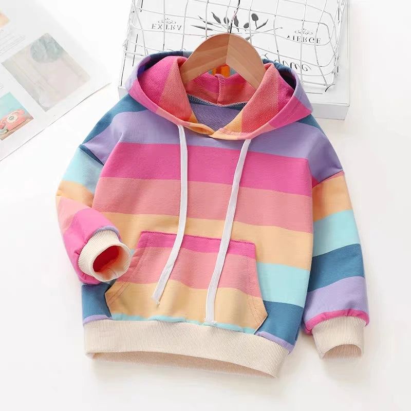Hooded Sweatshirt Autumn Spring Multi-Color - Boys and Girls