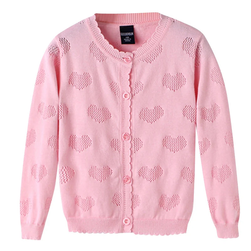 4-13y Kids Solid Cotton Sweater Cardigan Solid Print Long Sleeve Brand Knitwear