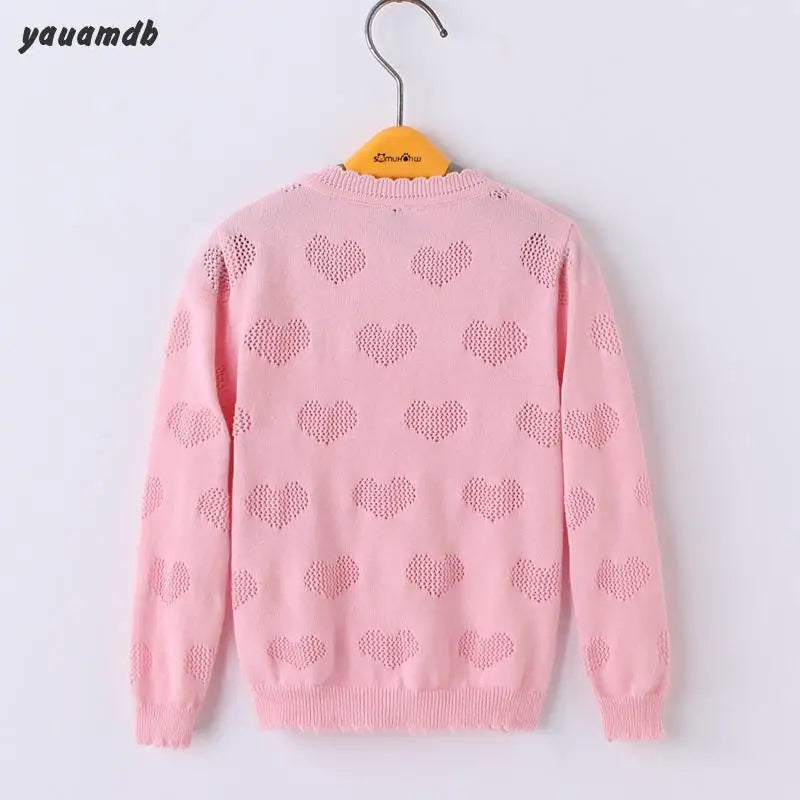 4-13y Kids Solid Cotton Sweater Cardigan Solid Print Long Sleeve Brand Knitwear