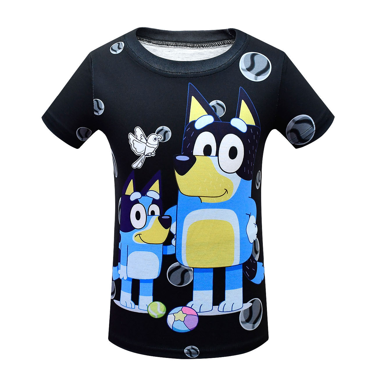 Bluey Children's Short-sleeved T-shirt Set Bluey Family Children's Pajama Set Shorts Loose Two-piece Set For Boys And Girls