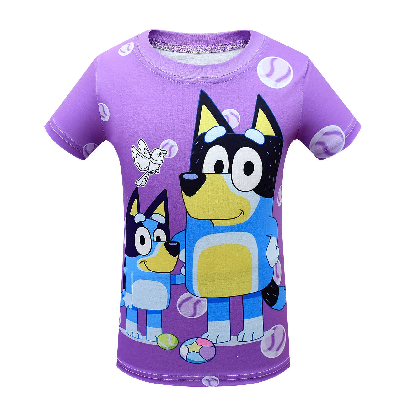 Bluey Children's Short-sleeved T-shirt Set Bluey Family Children's Pajama Set Shorts Loose Two-piece Set For Boys And Girls