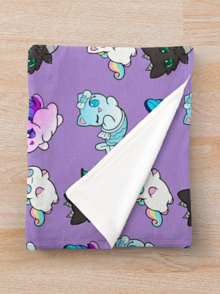 Meemeows Aphmau cat plush Sticker Pack Throw Blanket weighted blanket Fleece blanket Fleece