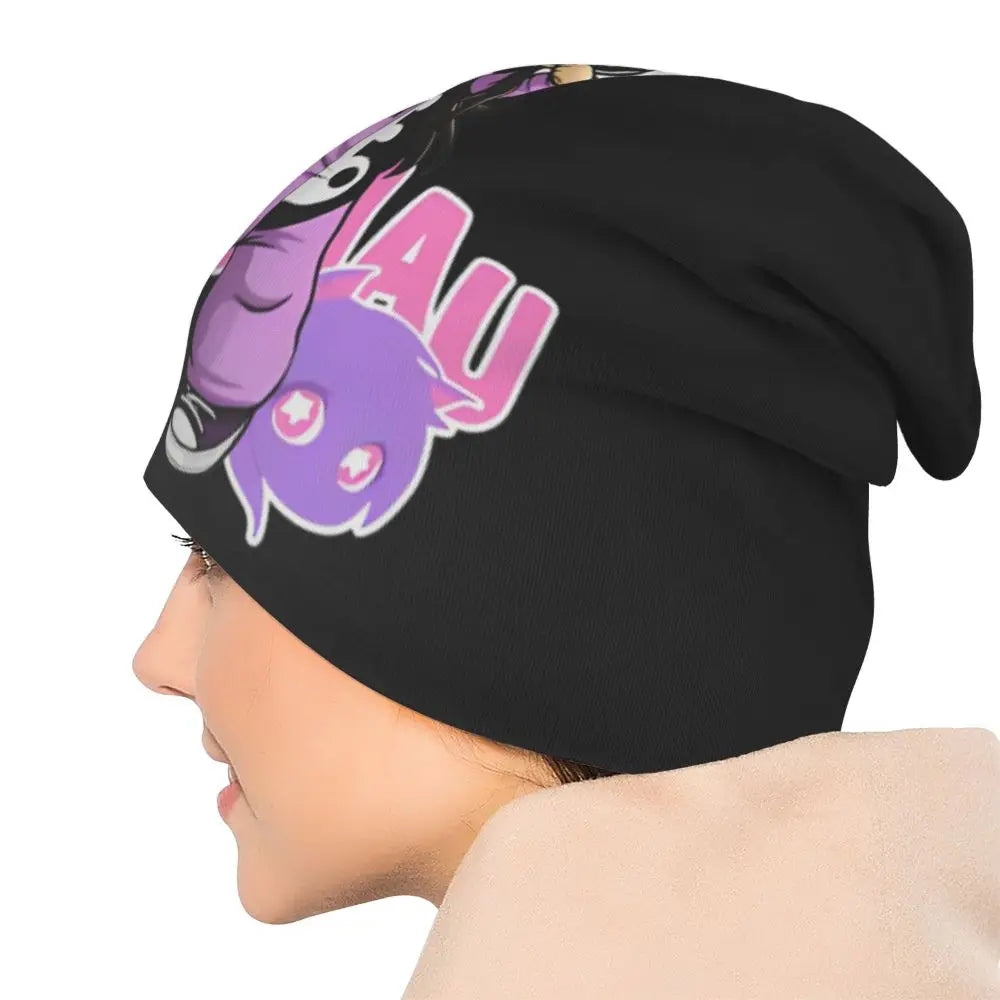 Aphmau Cat Bonnet Hats Vintage Outdoor Cartoon Anime Skullies Beanies Hats Unisex Warm Dual-use Cap