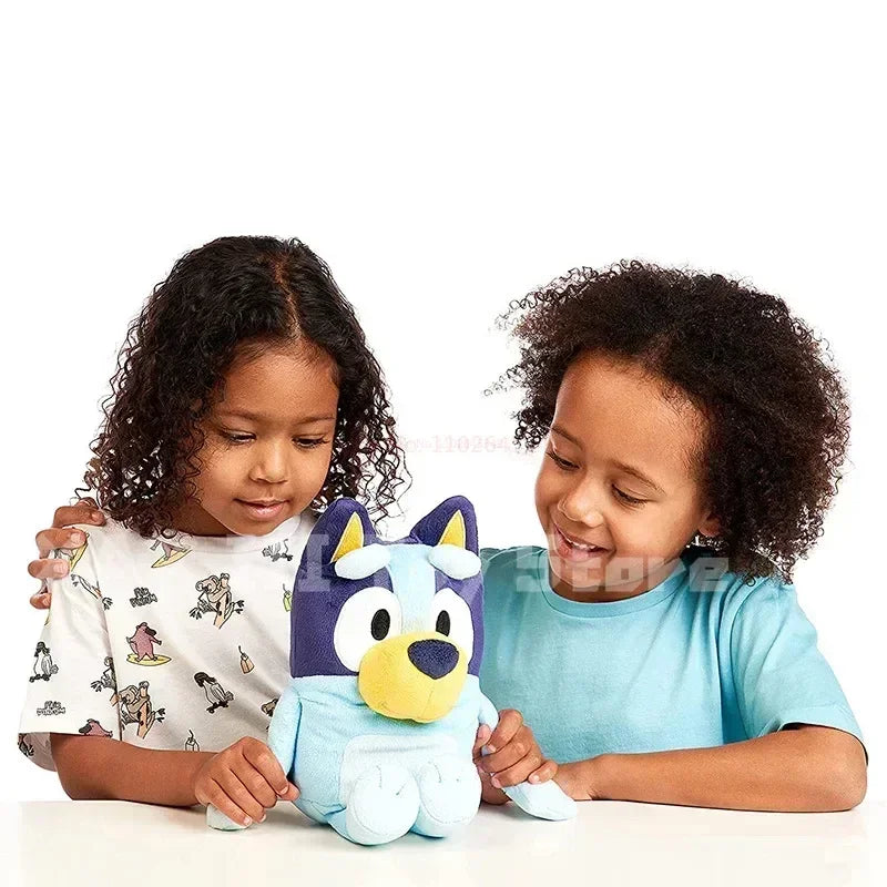 Kawaii Anime Bluey Talking Plush A Family Of Bingo Dog Music Figure Plush Toys Stuffed Animals Toy For Children Holiday Gift