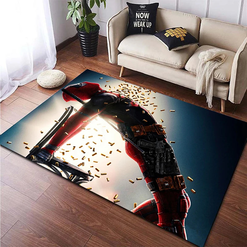 Deadpool Fashion area carpet for children,Living room Bedroom floor mat Kitchen mat Children's Bedroom Mat, Deadpool rug