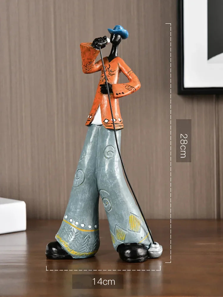 Jazz Creative American Band Decoration Musical Instrument Model Living Room Porch Study Nordic Arts And Crafts Statue Sculpture Home