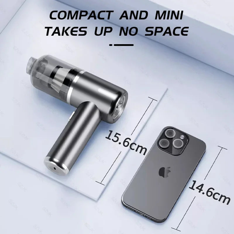 Wireless Mini Handheld Car Vacuum Cleaner - Portable Cleaning Machine for Car Office Home Blower