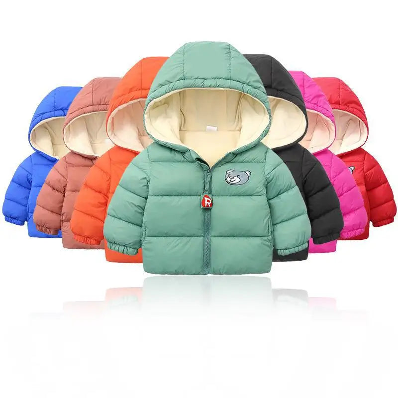 Children's Down Jacket w/ Hood - Boy Girl Hooded Coat
