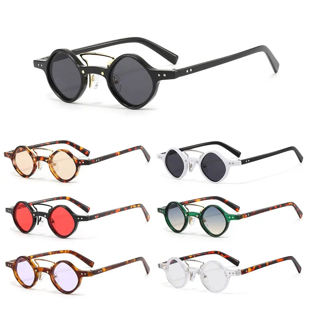 Vintage Men/Women UV400 Sun Glasses Steam Punk Glasses Small Round Square Sunglasses Driving Shades Hippie