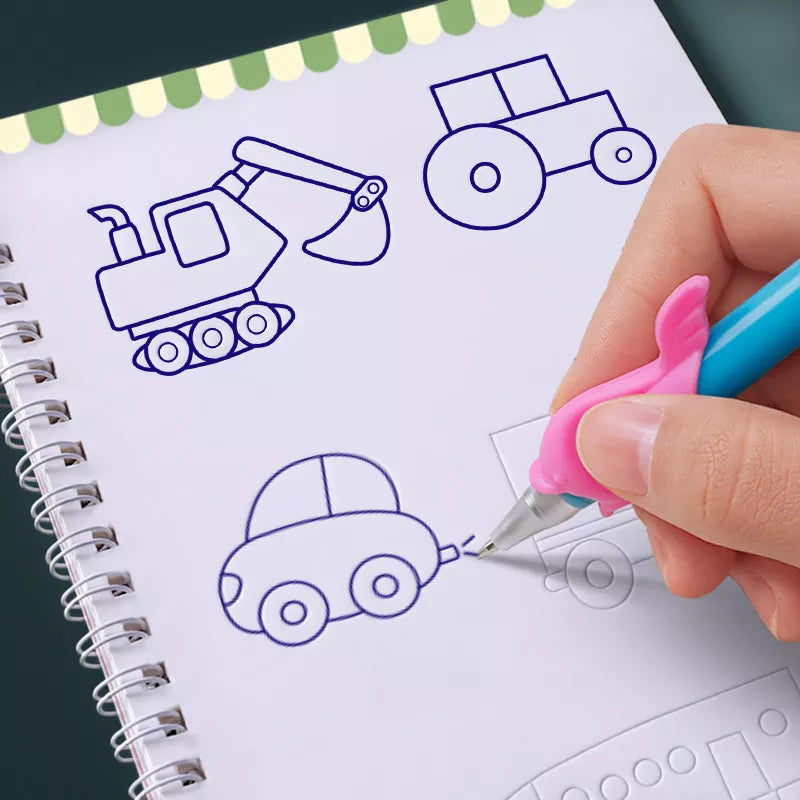 3D Reusable Children's Drawing Books - Baby Learning Painting Writing Practice Book For Kids