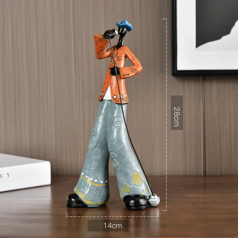 Jazz Creative American Band Decoration Musical Instrument Model Living Room Porch Study Nordic Arts And Crafts Statue Sculpture Home
