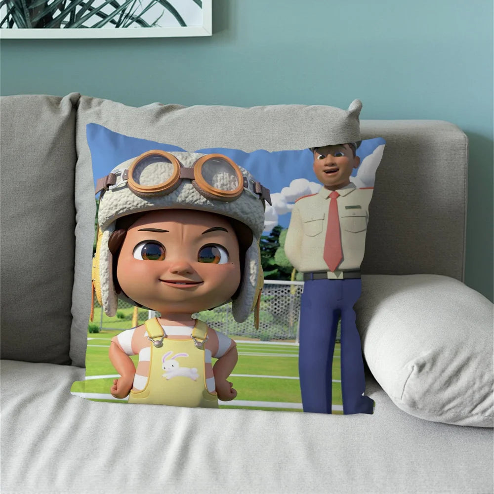 Coco Melon Cartoon Cute Baby Pillow Case For Sofa Bedroom Living Room Office Bedside Table Backrest Cushion Printing Square C-CoComelonS