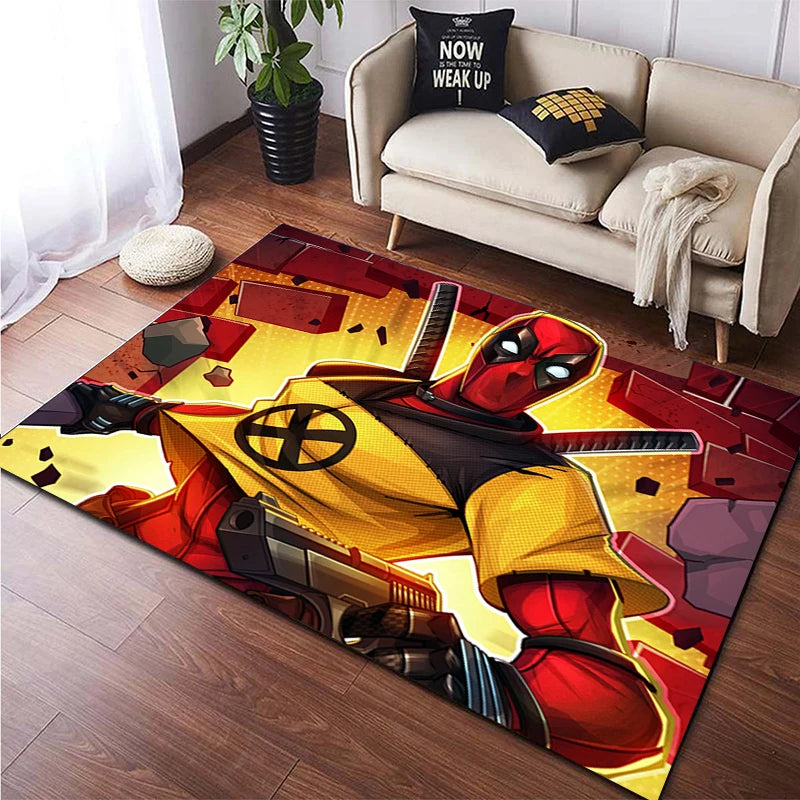 Deadpool Fashion area carpet for children,Living room Bedroom floor mat Kitchen mat Children's Bedroom Mat, Deadpool rug