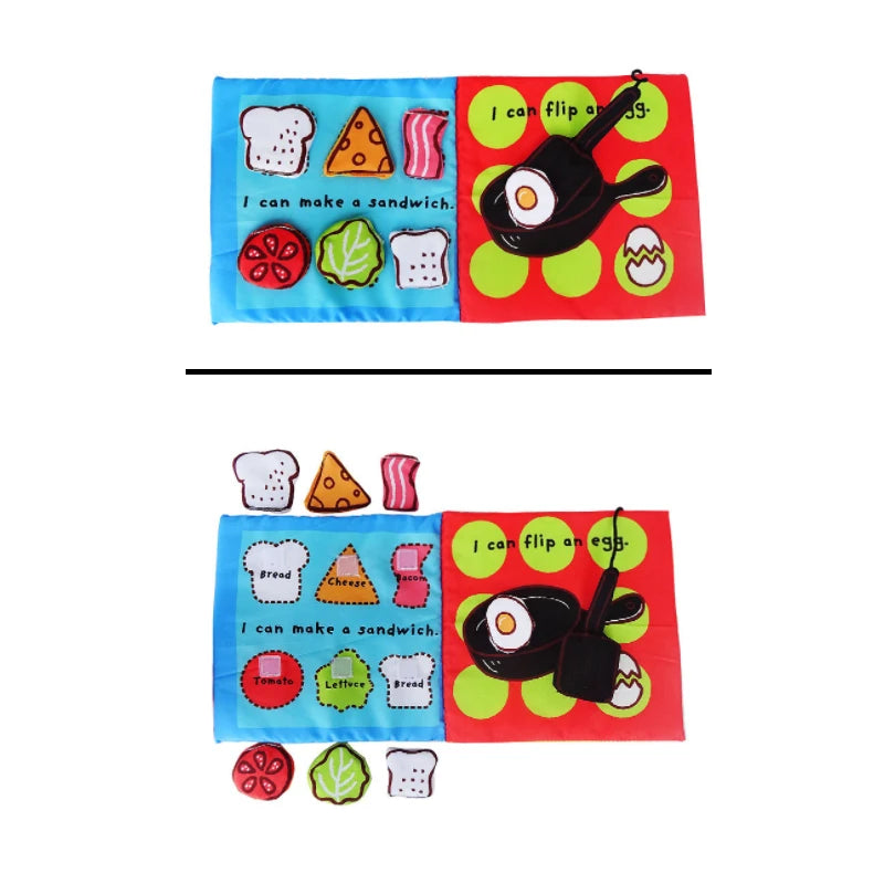 0-3 yrs Baby Cloth Books - Education Activity Books Kids Reading Puzzle Book Toy