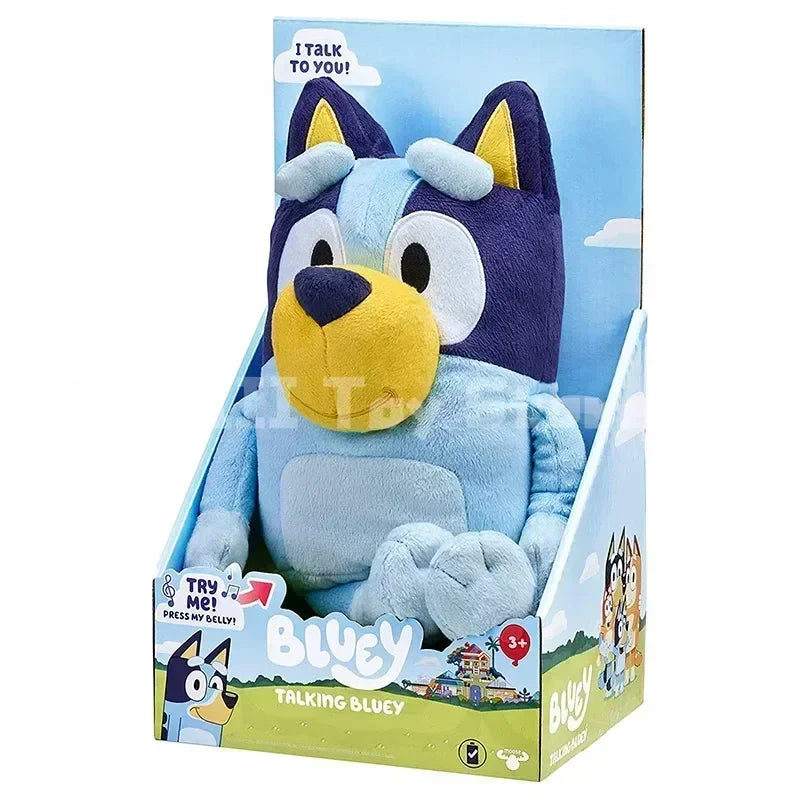 Kawaii Anime Bluey Talking Plush A Family Of Bingo Dog Music Figure Plush Toys Stuffed Animals Toy For Children Holiday Gift