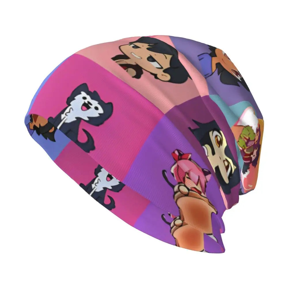 Aphmau Cat Bonnet Hats Vintage Outdoor Cartoon Anime Skullies Beanies Hats Unisex Warm Dual-use Cap