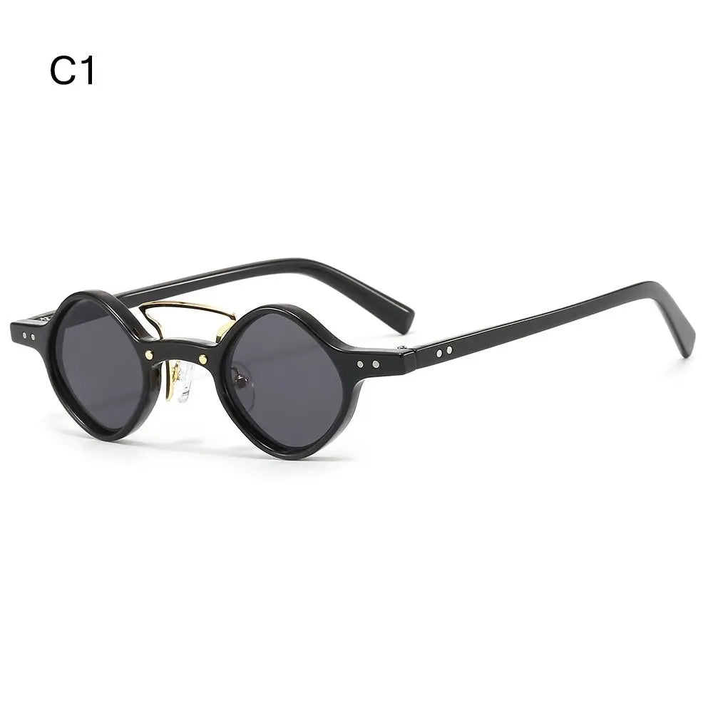 Vintage Men/Women UV400 Sun Glasses Steam Punk Glasses Small Round Square Sunglasses Driving Shades Hippie