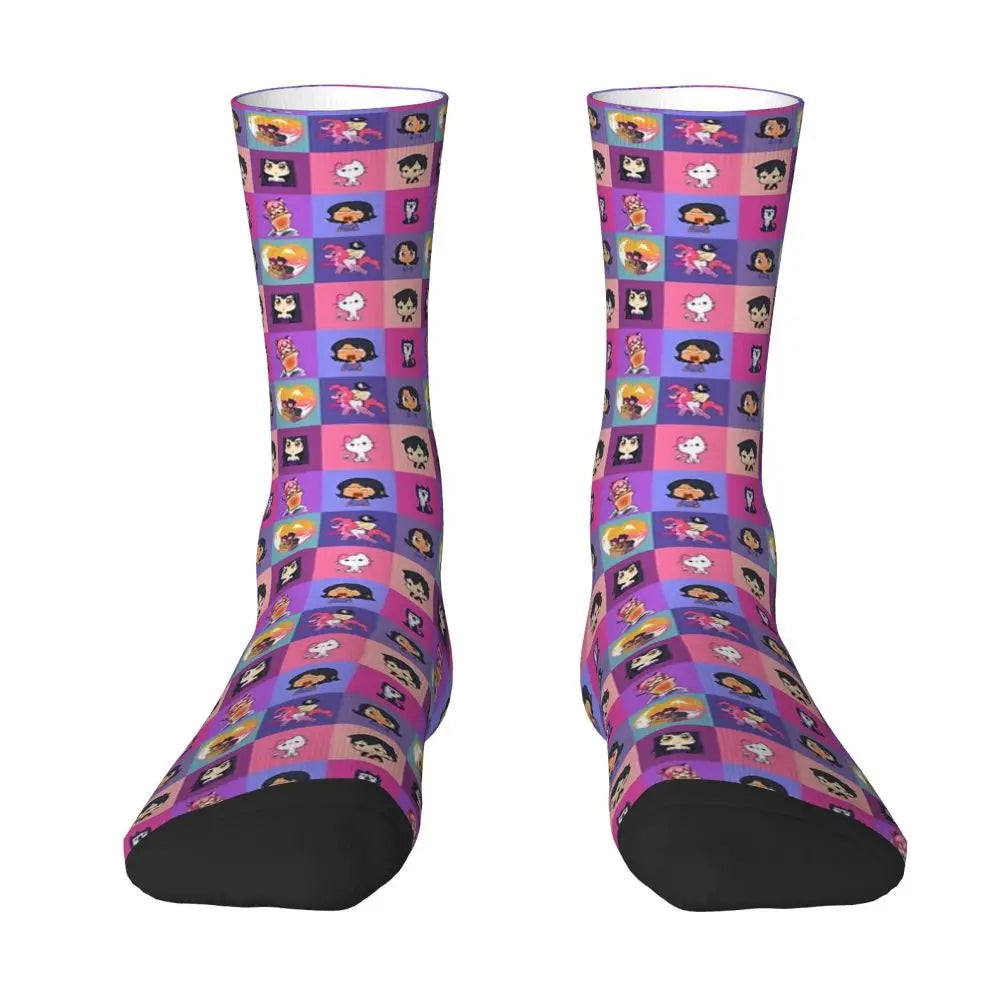 Aphmau Meow Plushies Anime Cats Socks Harajuku Sweat Absorbing Stockings All Season Long Socks Accessories for Unisex Gifts