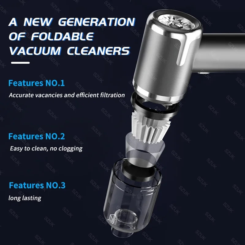 Wireless Mini Handheld Car Vacuum Cleaner - Portable Cleaning Machine for Car Office Home Blower
