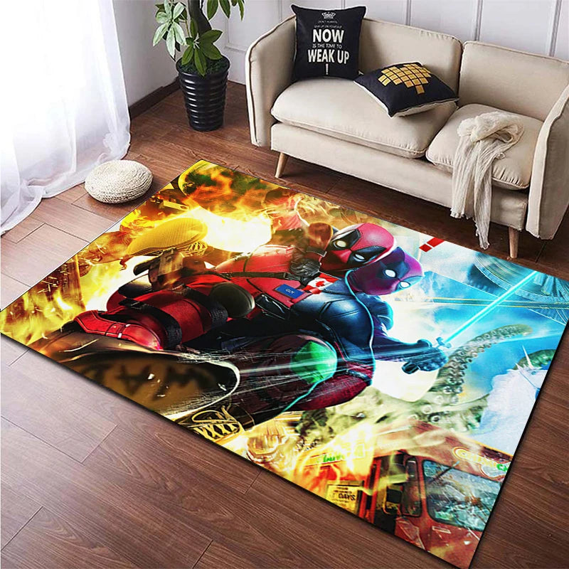 Deadpool Fashion area carpet for children,Living room Bedroom floor mat Kitchen mat Children's Bedroom Mat, Deadpool rug