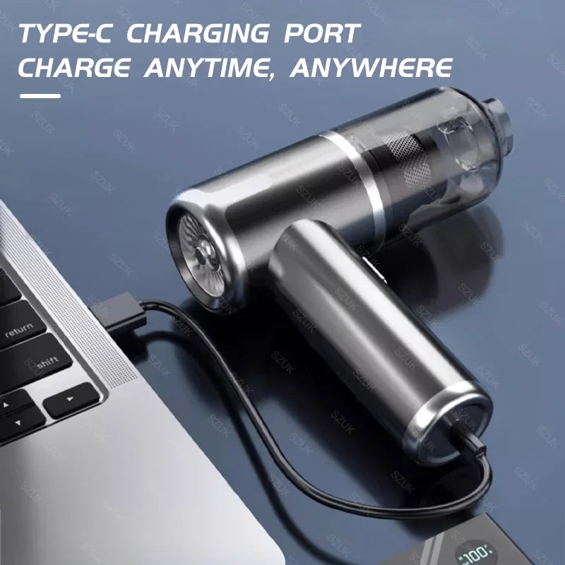 Wireless Mini Handheld Car Vacuum Cleaner - Portable Cleaning Machine for Car Office Home Blower