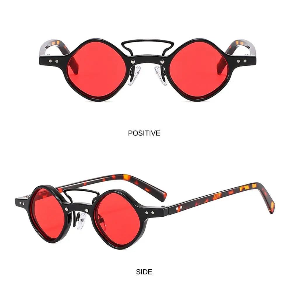Vintage Men/Women UV400 Sun Glasses Steam Punk Glasses Small Round Square Sunglasses Driving Shades Hippie