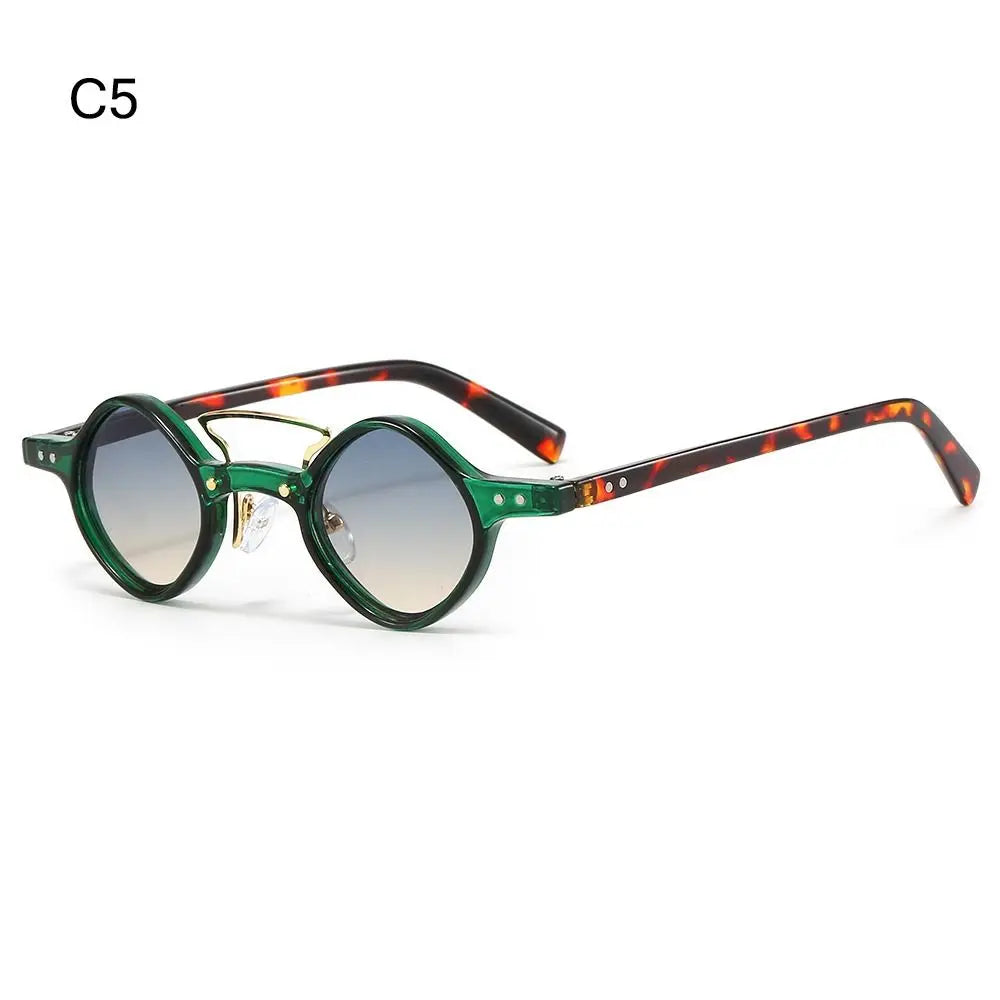 Vintage Men/Women UV400 Sun Glasses Steam Punk Glasses Small Round Square Sunglasses Driving Shades Hippie
