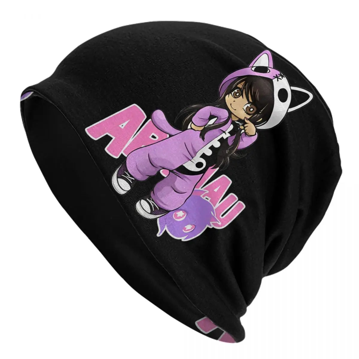 Aphmau Cat Bonnet Hats Vintage Outdoor Cartoon Anime Skullies Beanies Hats Unisex Warm Dual-use Cap