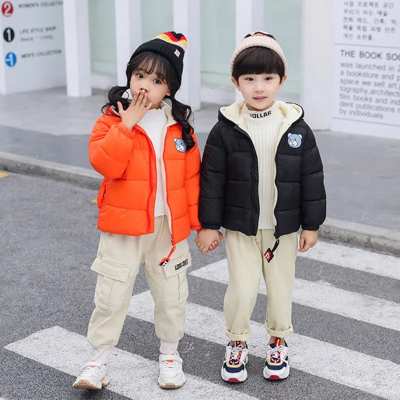 Children's Down Jacket w/ Hood - Boy Girl Hooded Coat