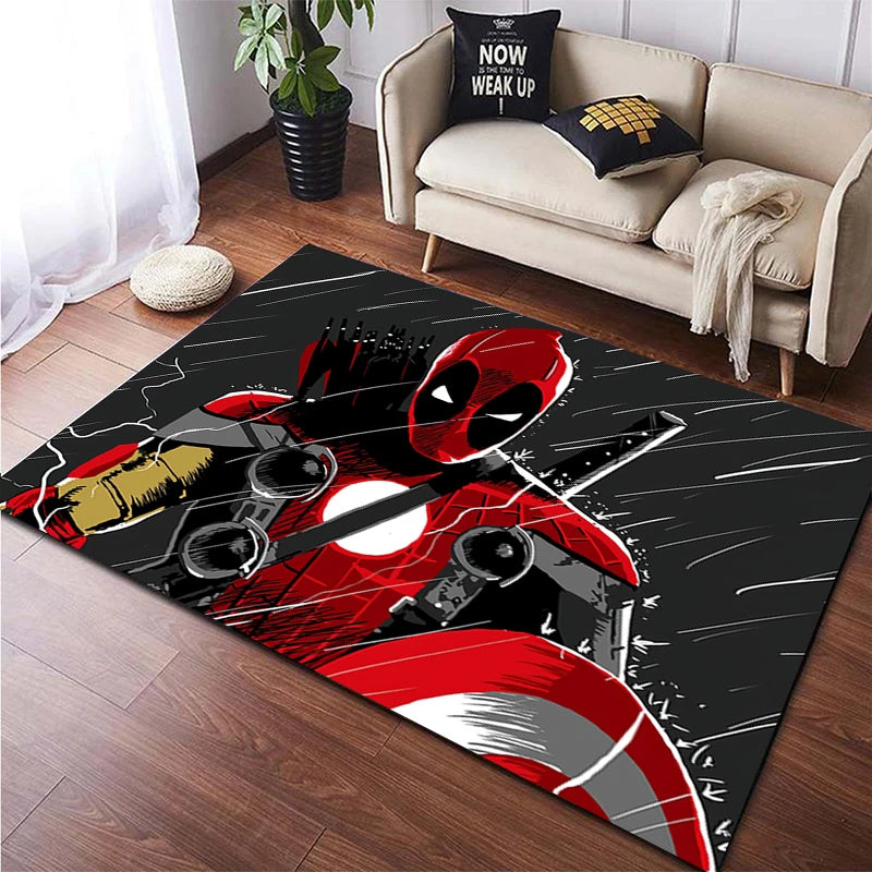 Deadpool Fashion area carpet for children,Living room Bedroom floor mat Kitchen mat Children's Bedroom Mat, Deadpool rug