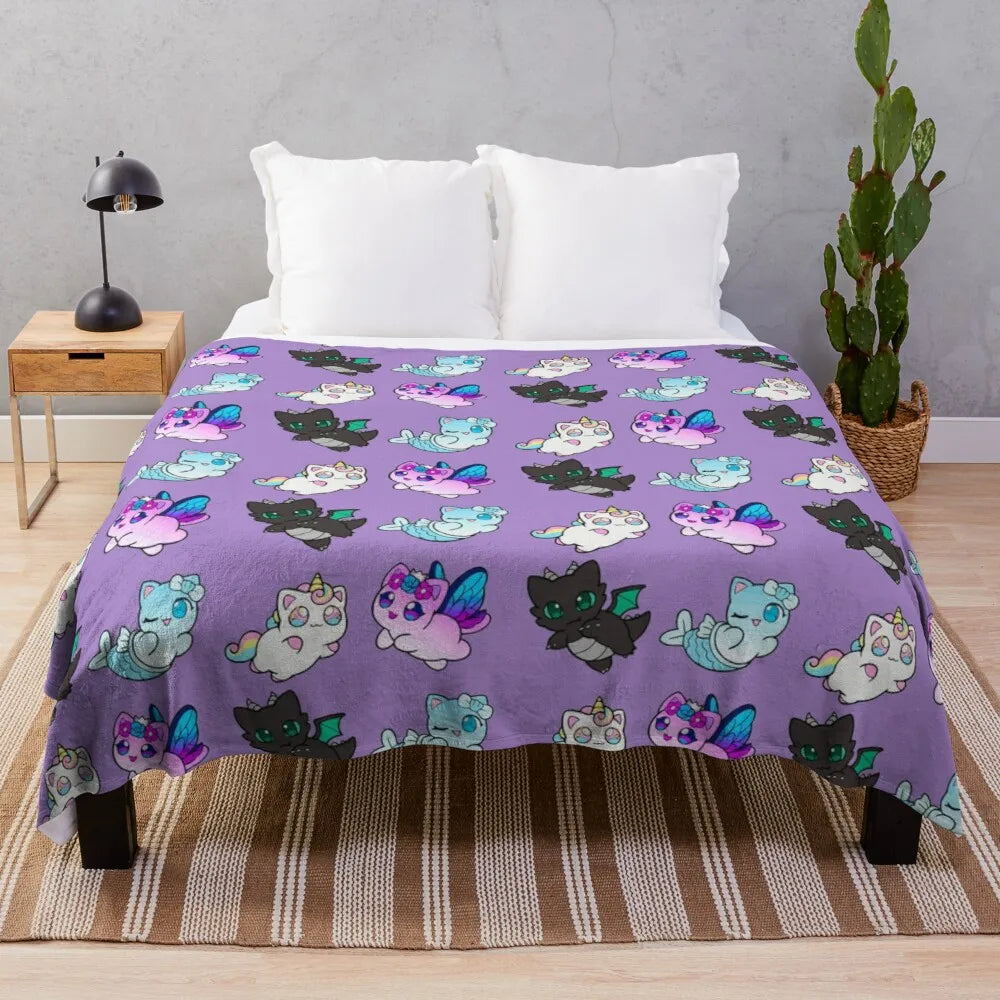 Meemeows Aphmau cat plush Sticker Pack Throw Blanket weighted blanket Fleece blanket Fleece