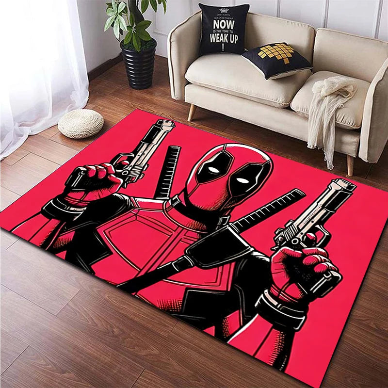 Deadpool Fashion area carpet for children,Living room Bedroom floor mat Kitchen mat Children's Bedroom Mat, Deadpool rug