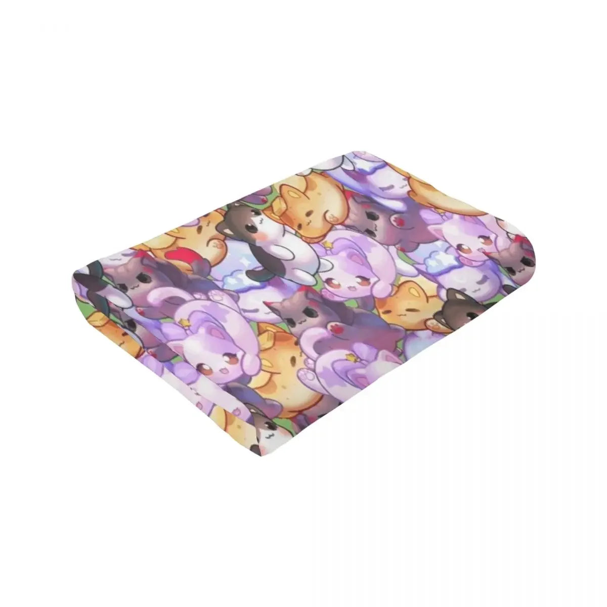 Aphmau Meow Plushies Anime Cats Throw Blanket Cartoon Modern Bedding Cozy Warm Plush Lightweight Fuzzy Couch Blanket Gifts