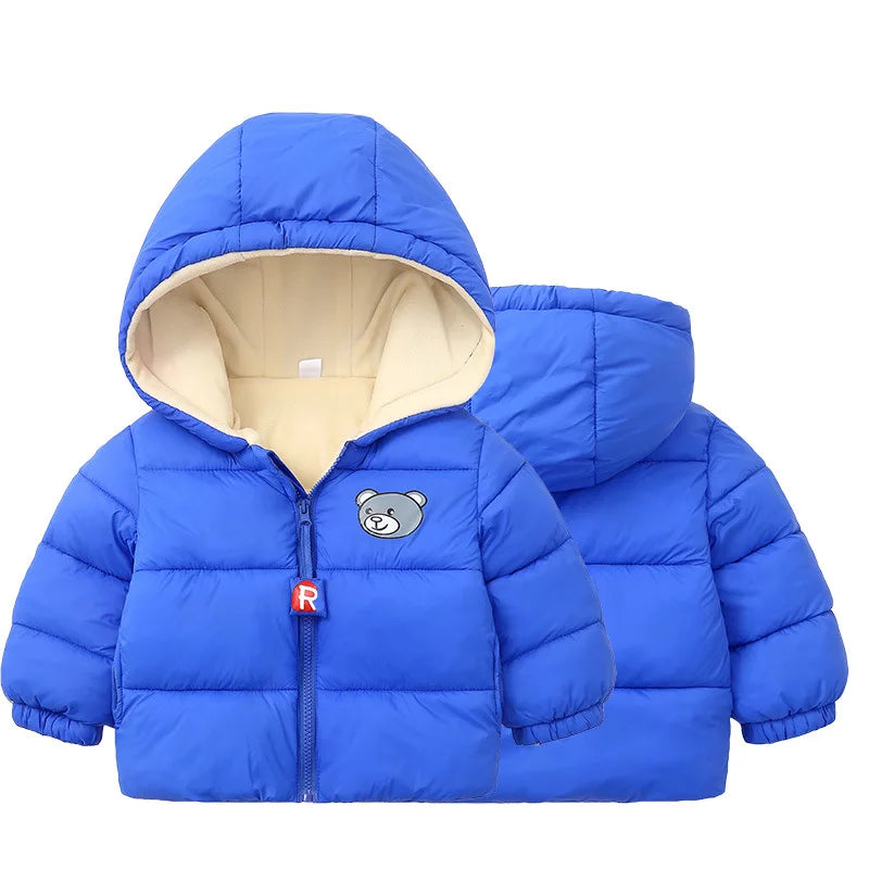 Children's Down Jacket w/ Hood - Boy Girl Hooded Coat