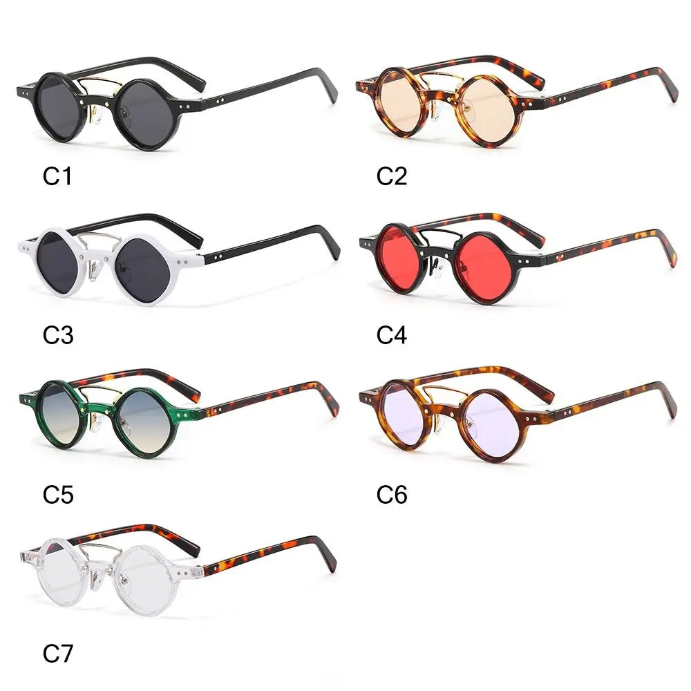 Vintage Men/Women UV400 Sun Glasses Steam Punk Glasses Small Round Square Sunglasses Driving Shades Hippie