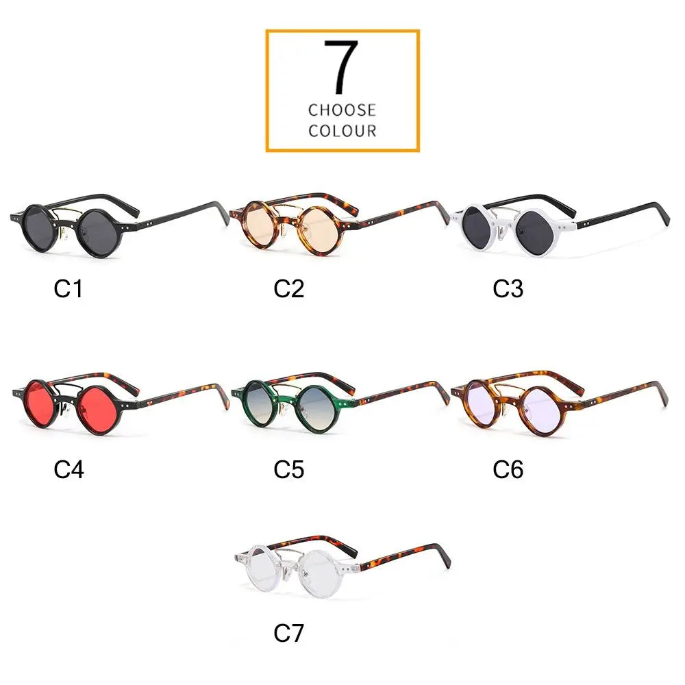 Vintage Men/Women UV400 Sun Glasses Steam Punk Glasses Small Round Square Sunglasses Driving Shades Hippie