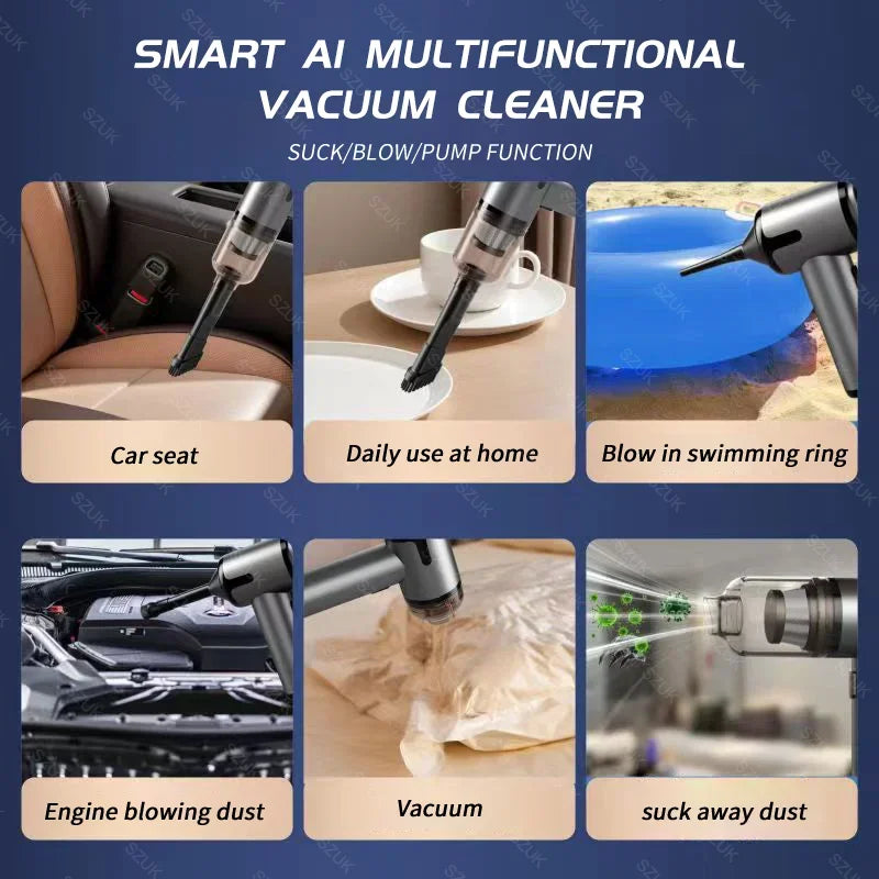 Wireless Mini Handheld Car Vacuum Cleaner - Portable Cleaning Machine for Car Office Home Blower