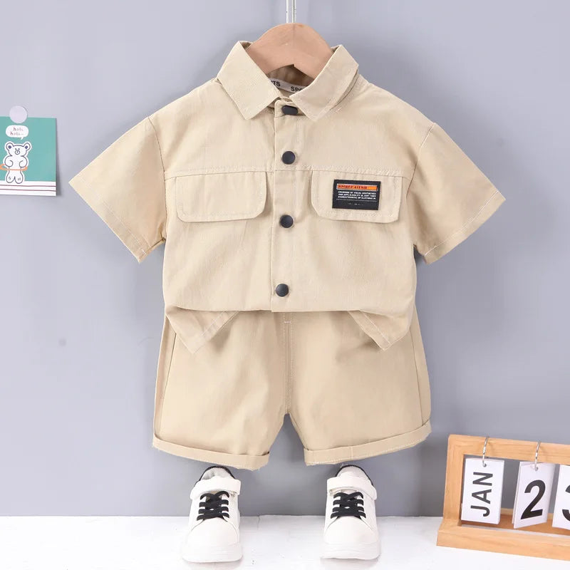 Casual Children's Clothing Gift Toddler Children's clothes plaid shirt + jean
