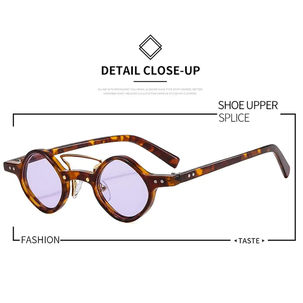 Vintage Men/Women UV400 Sun Glasses Steam Punk Glasses Small Round Square Sunglasses Driving Shades Hippie