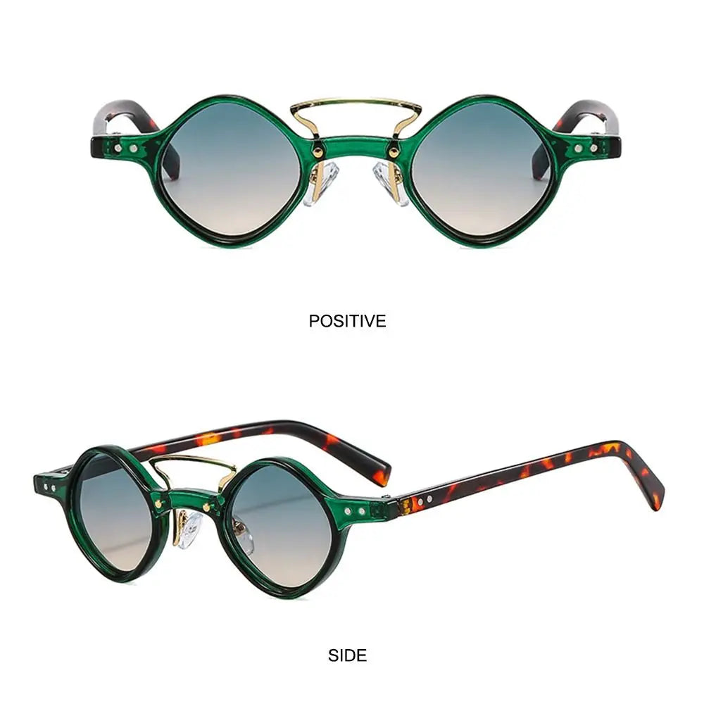 Vintage Men/Women UV400 Sun Glasses Steam Punk Glasses Small Round Square Sunglasses Driving Shades Hippie
