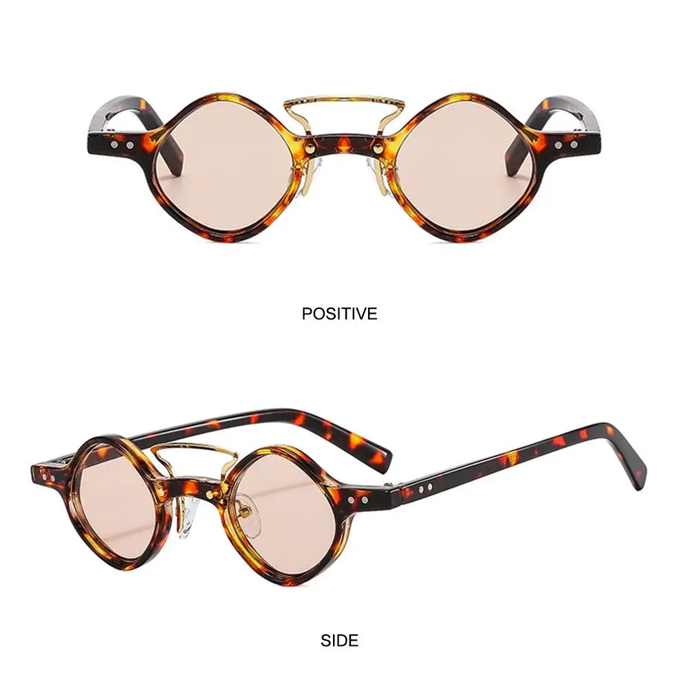 Vintage Men/Women UV400 Sun Glasses Steam Punk Glasses Small Round Square Sunglasses Driving Shades Hippie