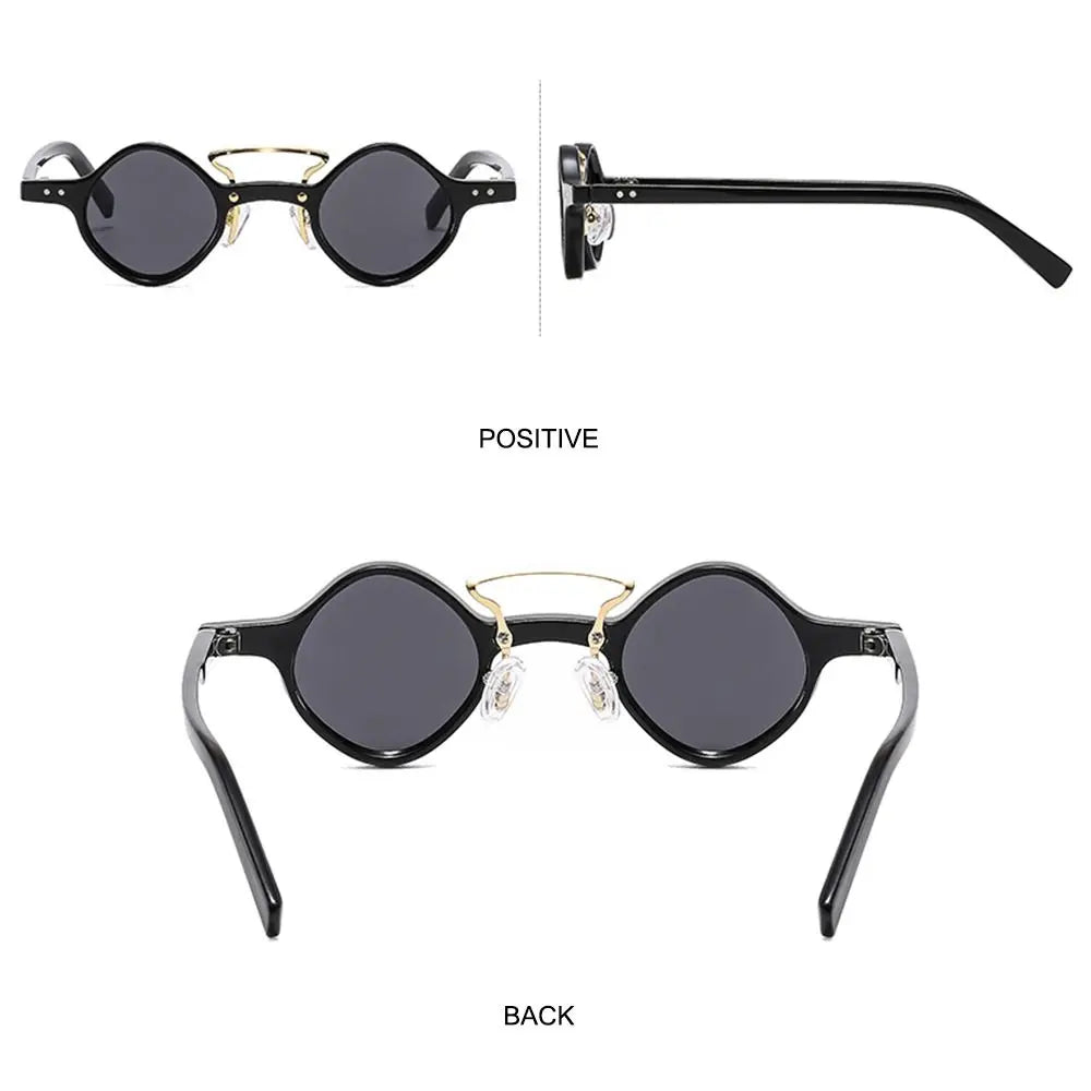 Vintage Men/Women UV400 Sun Glasses Steam Punk Glasses Small Round Square Sunglasses Driving Shades Hippie