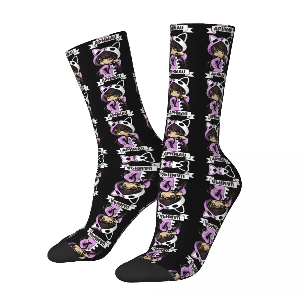 Aphmau Meow Plushies Anime Cats Socks Harajuku Sweat Absorbing Stockings All Season Long Socks Accessories for Unisex Gifts