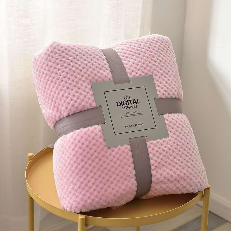 Nordic Throw Blanket For Bed Fluffy Plaid Blankets On The Sofa Solid Color Bedspreads Decorative King Size Coral Fleece Blankets