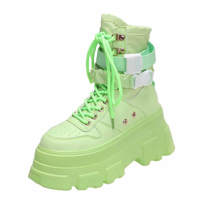 Height-increasing Thick-soled Boots Wedge Heel Lace-up Decorative Shoes Fashion Winter Boots