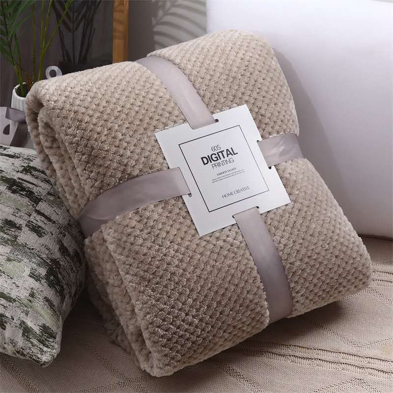 Nordic Throw Blanket For Bed Fluffy Plaid Blankets On The Sofa Solid Color Bedspreads Decorative King Size Coral Fleece Blankets