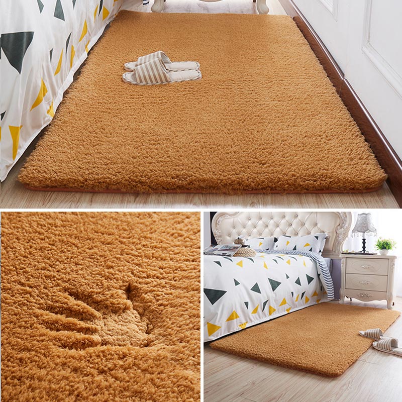 Nordic Fluffy Carpet For Bedroom Living Room Large Size Plush Anti-slip Soft Door Mat White pink Red Children Rugs For Room