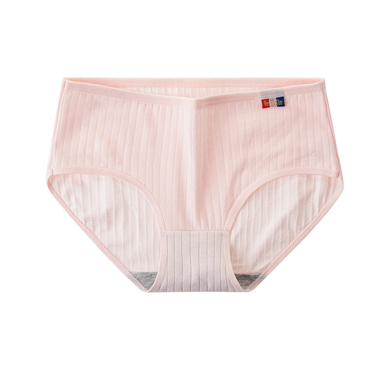 Women Cotton Underwear Seamless panties Female Breathable Solid Color Underpants Girls' Lingerie Briefs-XXL